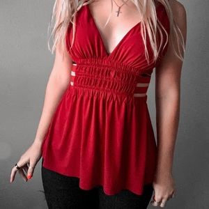 Red Strappy Express Top SOLD